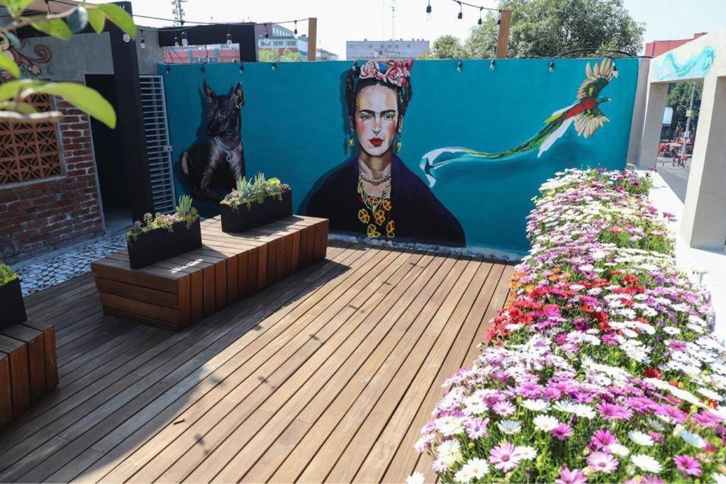 New Mex Inspired Bo-Ho Chic Apartment With Private Patio And Roof Terrace เม็กซิโกซิตี้ ภายนอก รูปภาพ